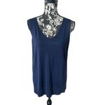 Akris Punto  Sweater Wool Blue Navy Striped Designer Size 14 2 Piece Excellent Photo 3