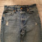 &Denim women 2 high waist 90s boyfriend ripped distressed blue jeans Photo 2