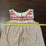 Anthropologie Meadow Rue white & tan print embroidered tank top size S Photo 10