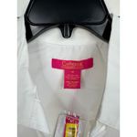 Catherine Malandrino Womens Size M Classic White Collared V Neck Long Sleeve Top Photo 4