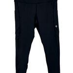 Blackmilk pull on solid plain black leggings with logo pockets size Large Photo 0