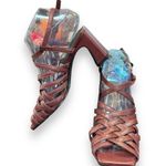 Seychelles Women's Size 6 Crisscross Sandal Leather Burgundy Deep Red Photo 4