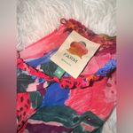 Farm Rio NWOT Animal Collage print belted long sleeves high neck Maxi Dress sz M Photo 6