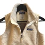 Patagonia  Women Fleece Vest Beige Zip Pockets Size S Warm Outdoor Casual Photo 1