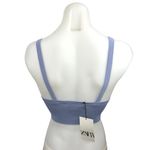 ZARA NEW Purple Ribbed Sleeveless V-Neck Stretch Knitted Cropped Bra Tank Top S Photo 1