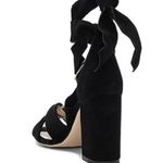 Raye Sebastian Suede O-Ring Criss Cross Ankle Wrap Sandals Heels Black Size 6 Photo 1