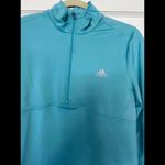 Adidas  Light Blue Half-Zip Performance Top Size Large Photo 1