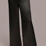 Local European Women Pants Black High Waisted Flare Legs Loose Fitting Sz M Size M Photo 0