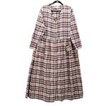 Buffalo Maxi Flannel Plaid Granny Cottage Pearl Snap Electric VTG Dress 18/20 1X Red Photo 1