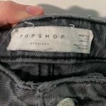 Topshop Gray Cropped Straight Leg Jeans Photo 7