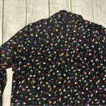 CAbi 3423 confetti print Ferris button down black size large blouse Photo 13