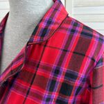Victoria's Secret Victoria’s Secret Plaid Flannel Cinch Waist Sleep Nightshirt Red Pink Medium Photo 4