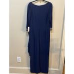 Alex Evenings Alex Evening Matte Jersey Dress with Keyhole Cutout Neckline Embellished Sleeves Photo 3