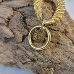 Anne Klein Vintage Gold Tone Rope Chain Link Bracelet Twist Chucky Stamped Charm Photo 7