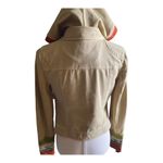 Others Follow Beautiful light khaki colored jacket, zip front with hood, two hand pockets, excellent condition, size small Measurements: Bust: armpit to armpit 17 inches  Length: shoulder seam to bottom 19 1/2 inches Photo 8