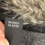 Kenneth Cole  Fur Collared Charcoal Zip Blazer Size Medium Photo 10