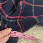 T by Talbot Jacket Women Large Multi Color Plaid Elbow Patch Golf Full Zip Blue Photo 6