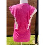 Free People Ryder Tank Femme Ruffle Cinched RacerBack Active Top Boho Pink S/P Photo 6