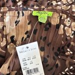 Agora Brown Tan Ruched Ruffled Blouse Size M Photo 3