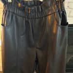 Elan  Ruffle‎ Banded Waist Pant Mocha Size Medium Photo 3