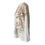 Vintage Cottagecore Patchwork Knit Sweater Large White Photo 1