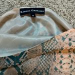 Karina Grimaldi Silk Snake Print Mini Dress Sheer Layer Sleeves Whimsy Romantic Photo 1