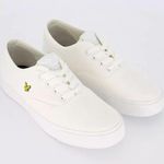 Lyle & Scott Unisex White Canvas Sneakers US Women 8.5 Men 7 Minimalist Timeless Photo 0