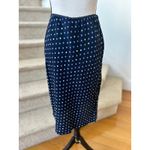 Vintage Y2K Navy Blue Tone on Tone Polka Dot Slip Skirt Size 6 Photo 3