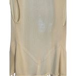 Loft Cream Open Front Sleeveless Cardigan Knit Vest with Tassels Fringe Sz M Photo 7