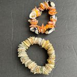 Chip Shell Seashell Chunky Beaded Stretch Bracelets Multiple Photo 0