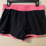 Under Armour Womens Black Pink Lined Under Armour Semi-Fitted Running Shorts Size Small Photo 0