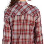 BCBGeneration 🛍️  Grey Red Plaid Woven Long Sleeve Button Down Shirt Top Size S Photo 1