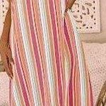 The Lace Daisy NEW Colorful Striped Spaghetti Strap Handkerchief Hem Maxi Dress Size Large Photo 0
