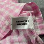 frankie's bikinis Lou Shorts Medium Pink Gingham Retro Beach Linen Picnic New Photo 3