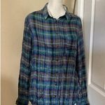 Jack Wills  Blue Plaid Boyfriend Fit Button Up Shirt 8 Photo 0