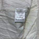 Polly White Linen / Cotton Button Down V Neck Dress Photo 4