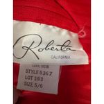 American Vintage  80’s Roberta red formal party dress, puff sleeves tie-waist XS Photo 13