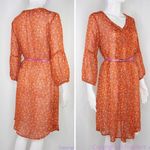 Old Navy orange floral print dress, size M. Photo 2