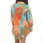 True Destinations Cotton Holiday Ocean Resort Swim Button Shirt Dress Tunic M Photo 1
