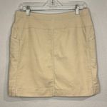 Toad & Co Mindy organic cotton corduroy button front mini skirt 8 Tan Photo 1
