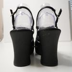 No Boundaries VTG 90s Black Block Heels Strappy Y2K Retro Shoes Sz‎ 7 Vintage Prom Sandals SEE Photo 2