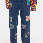 The Ragged Priest NEW  Women’s Mid Rise Patch Dad Jeans Size 30 Photo 0