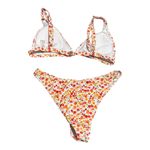 SheIn Orange & Red Floral Bikini Size M Photo 3