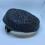 Vintage Union Made Blue Hat with Blue & Cream Bow Size 23 Photo 4