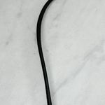 Chico's Black Faux Leather Cord with Silver Tone Heart Pendant Necklace Photo 7