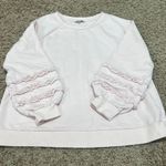 Crown & Ivy Pink Long Sleeve Ruffle Sweatshirt Size S Photo 0
