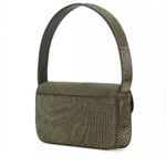 STAUD  Tommy bag moss olive green beaded shoulder purse embroidered metallic NYE Photo 15