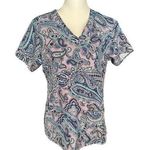 Vera Bradley Women's Scrub Top Short Sleeve Purple Blue Small Photo 0