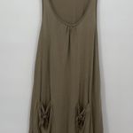 Lascana Sleeveless Mini Tank Dress Boho Size US 8 Khaki Tan Scoop Neck Photo 0