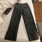 Nasty Gal Black faux leather flare slit pants Photo 0
